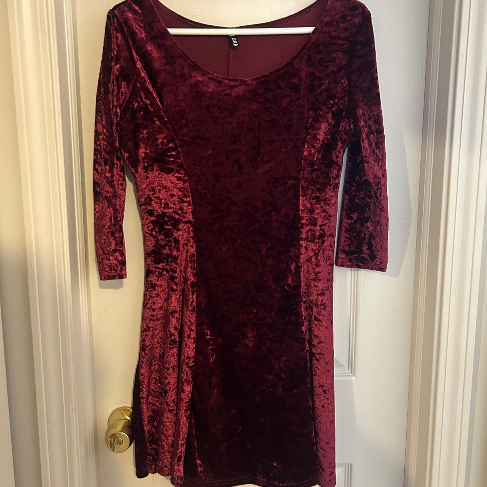 Crushed velvet dress